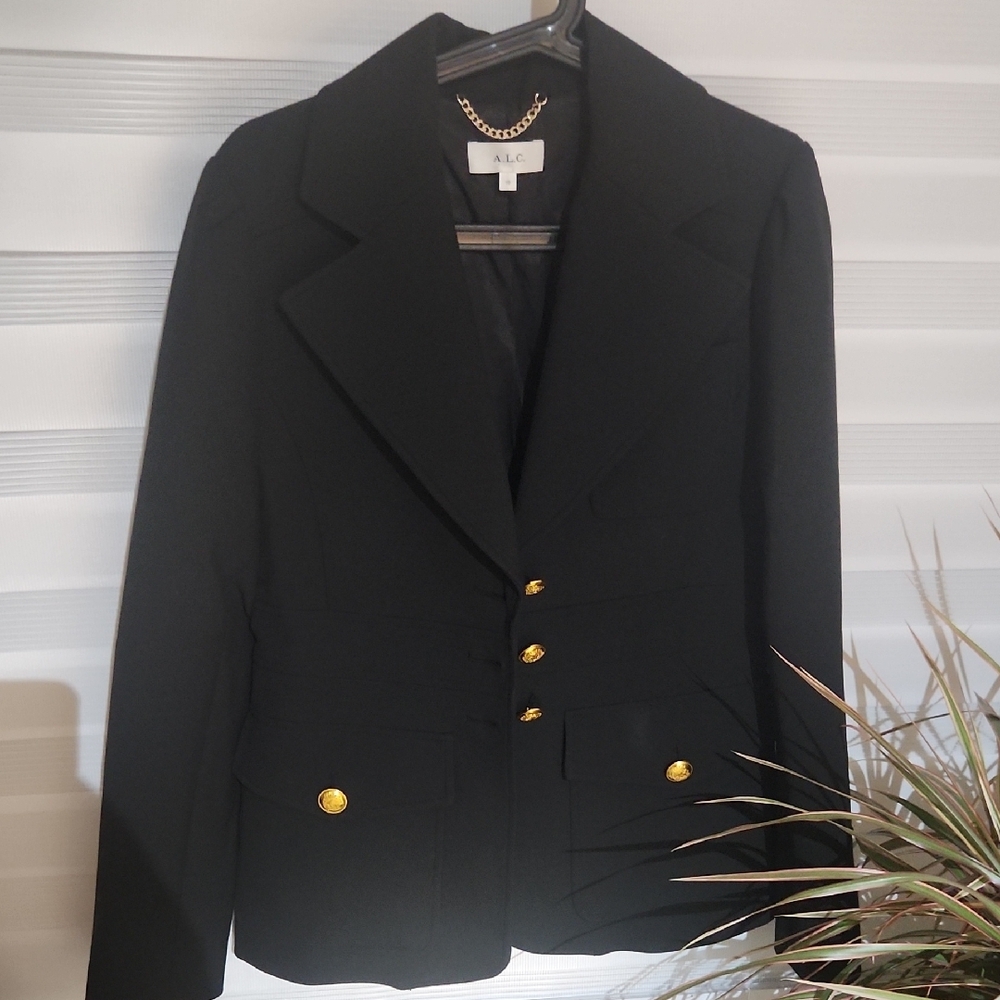 A.L.C. Black Blazer with Gold Accents - Picture 5 of 7